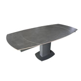 Oliver Matte Grey Ceramic Swivel Extending Dining Table - Pendle Village Furniture